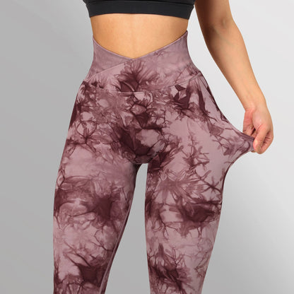 Sweat Luxe Leggings - Tie Dye Sport Fitness Running Gym Leggings