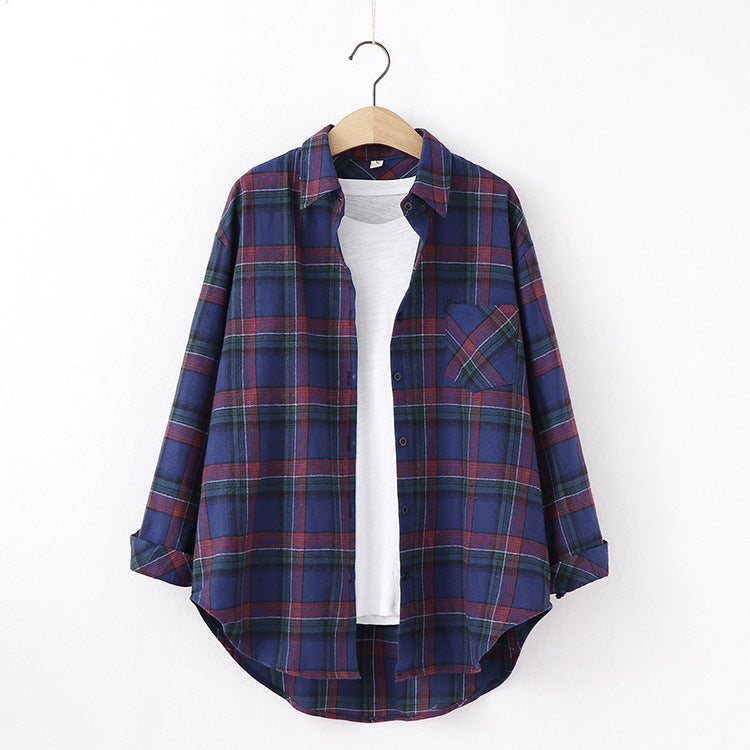 Plaid Loose Blouse