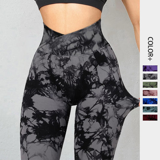 Sweat Luxe Leggings - Tie Dye Sport Fitness Running Gym Leggings