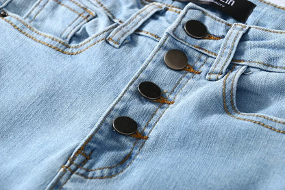 Vintage Chic Jeans - Four button high-rise jeans