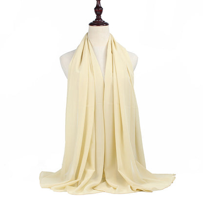 Pearl chiffon scarf solid color shawl