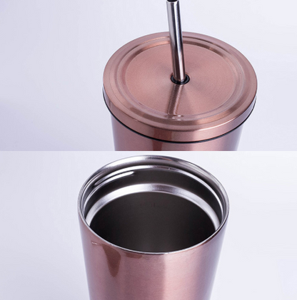 Stainless Steel Coffee Straw Cup | Reusable and Eco-Friendly