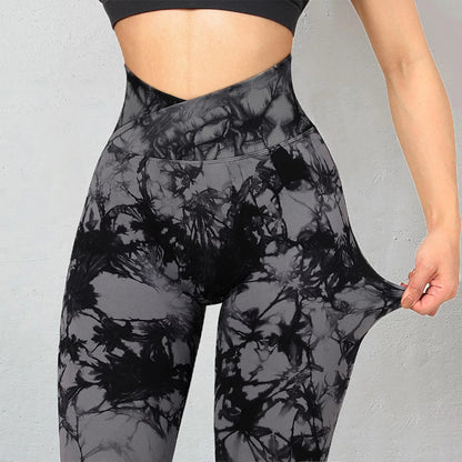 Sweat Luxe Leggings - Tie Dye Sport Fitness Running Gym Leggings