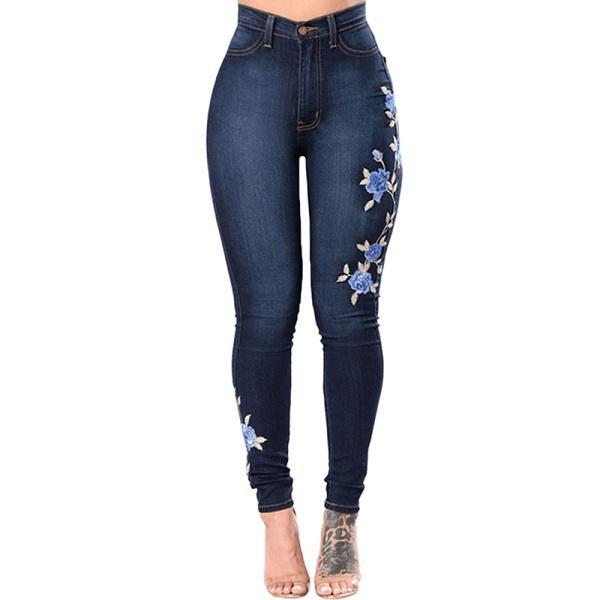 Multi Style Jeans - Ripped Pencil Pants Denim For Women