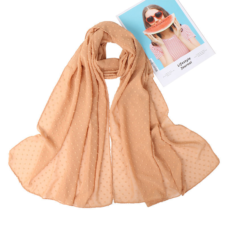 Thick Chiffon Long Scarf