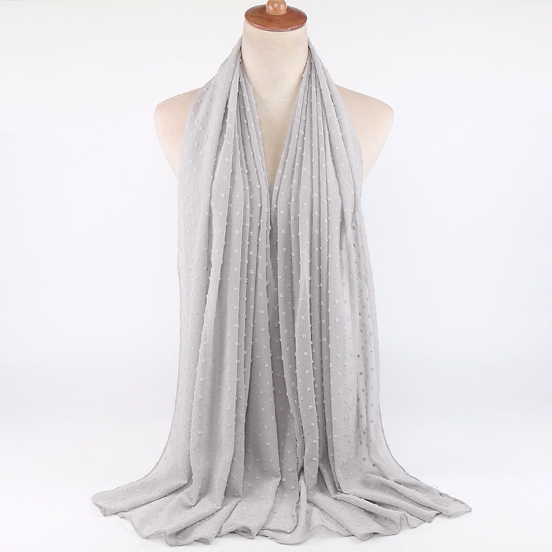 Thick Chiffon Long Scarf