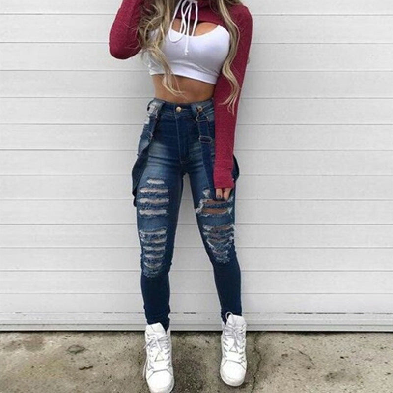 Effortless Style Jeans - High-rise ripped jeans