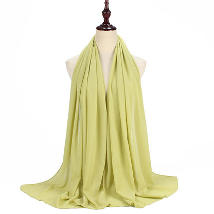 Pearl chiffon scarf solid color shawl