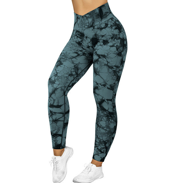 Sweat Luxe Leggings - Tie Dye Sport Fitness Running Gym Leggings