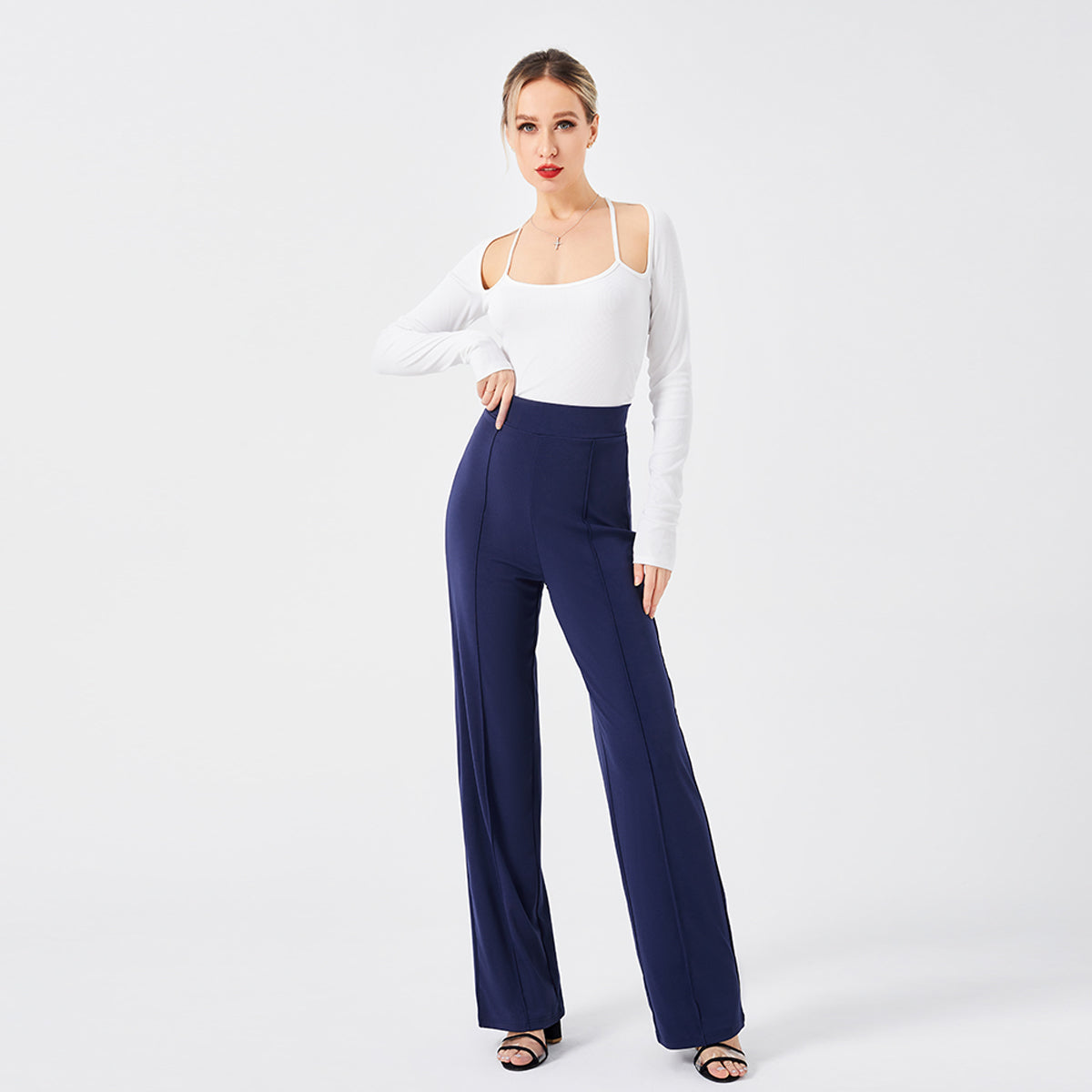 Retro Groove Bell-Bottoms - High-waisted Bell Bottoms