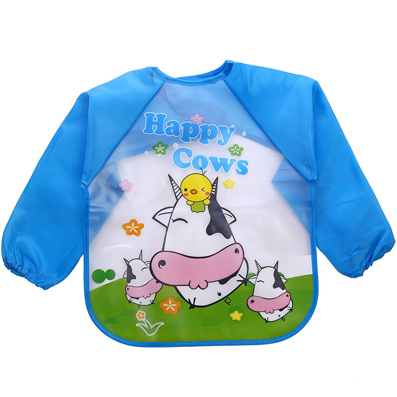 Children's Gown Long Sleeve Kids Waterproof Meal Baby Apron Painting Clothes Bib Protective Clothing