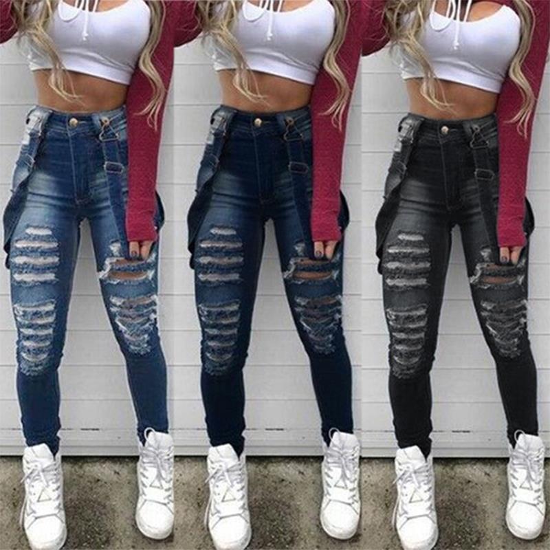 Effortless Style Jeans - High-rise ripped jeans