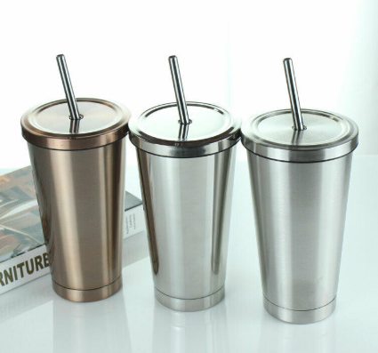 Stainless Steel Coffee Straw Cup | Reusable and Eco-Friendly