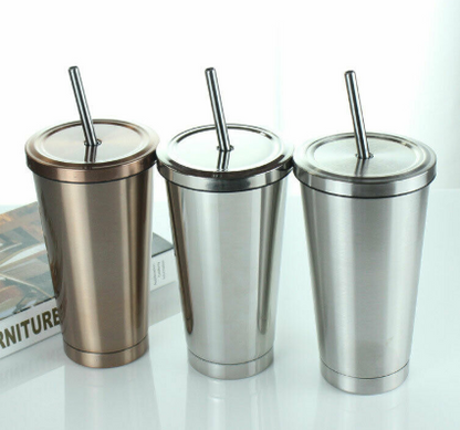 Stainless Steel Coffee Straw Cup | Reusable and Eco-Friendly