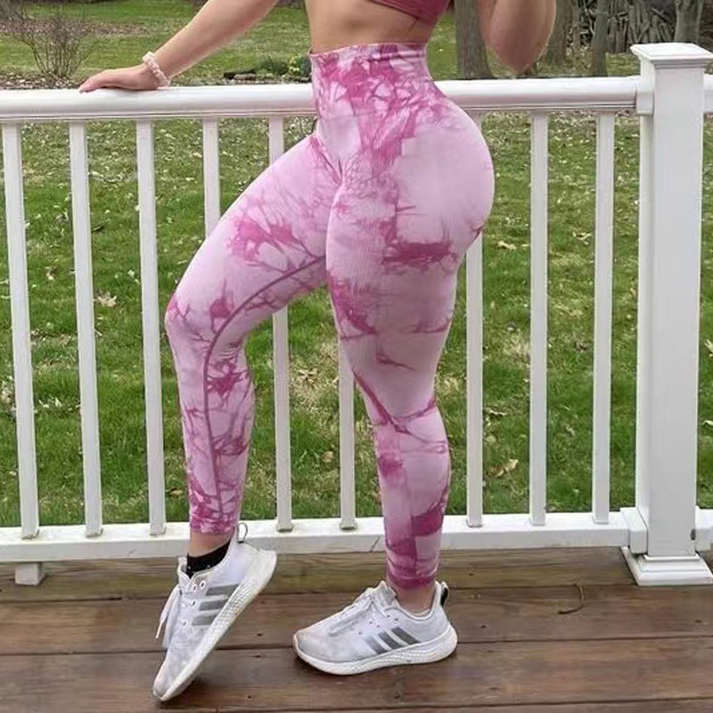 Dynamic Flow Leggings - For Yoga and Push Ups Tie Dye Leggings