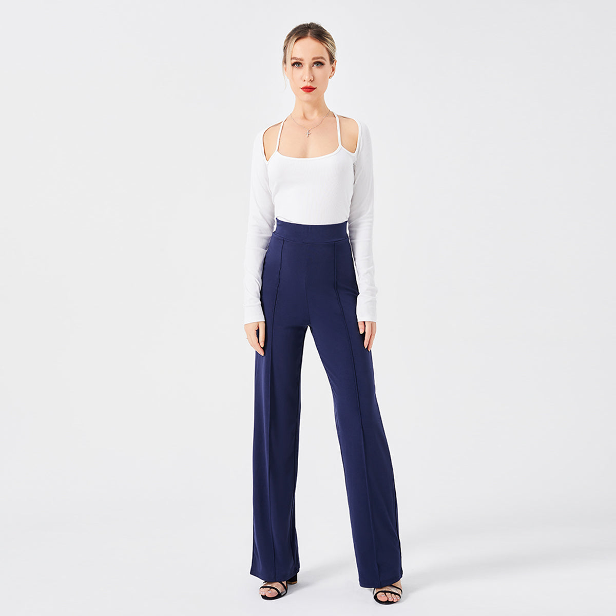 Retro Groove Bell-Bottoms - High-waisted Bell Bottoms