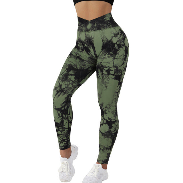 Sweat Luxe Leggings - Tie Dye Sport Fitness Running Gym Leggings