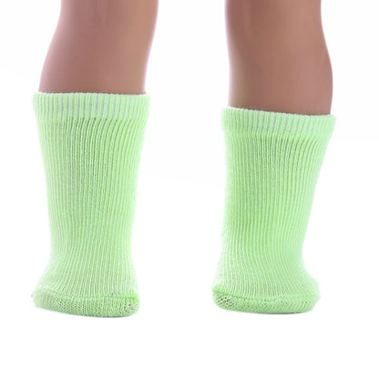 Stylish 18-Inch American Girl Doll Socks in 12 Vibrant Colors | Buy Now