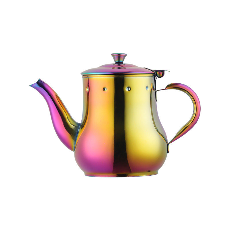 Stainless Steel Ounce Pot Oil Pot Teapot Color Titanium Plated 500ml Ounce Pot