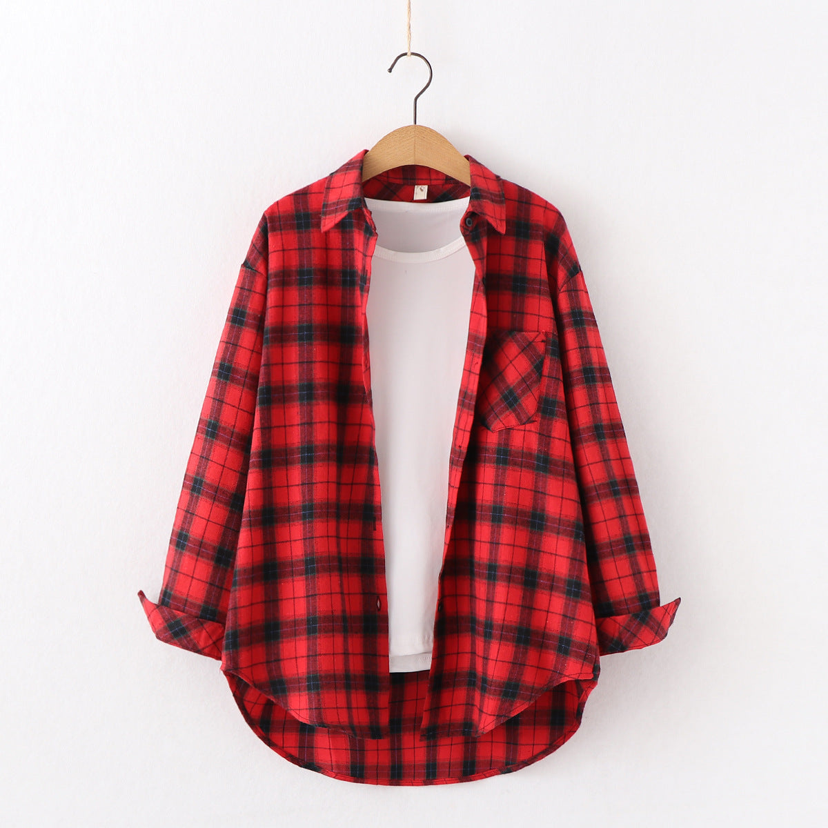 Plaid Loose Blouse