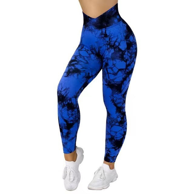 Sweat Luxe Leggings - Tie Dye Sport Fitness Running Gym Leggings