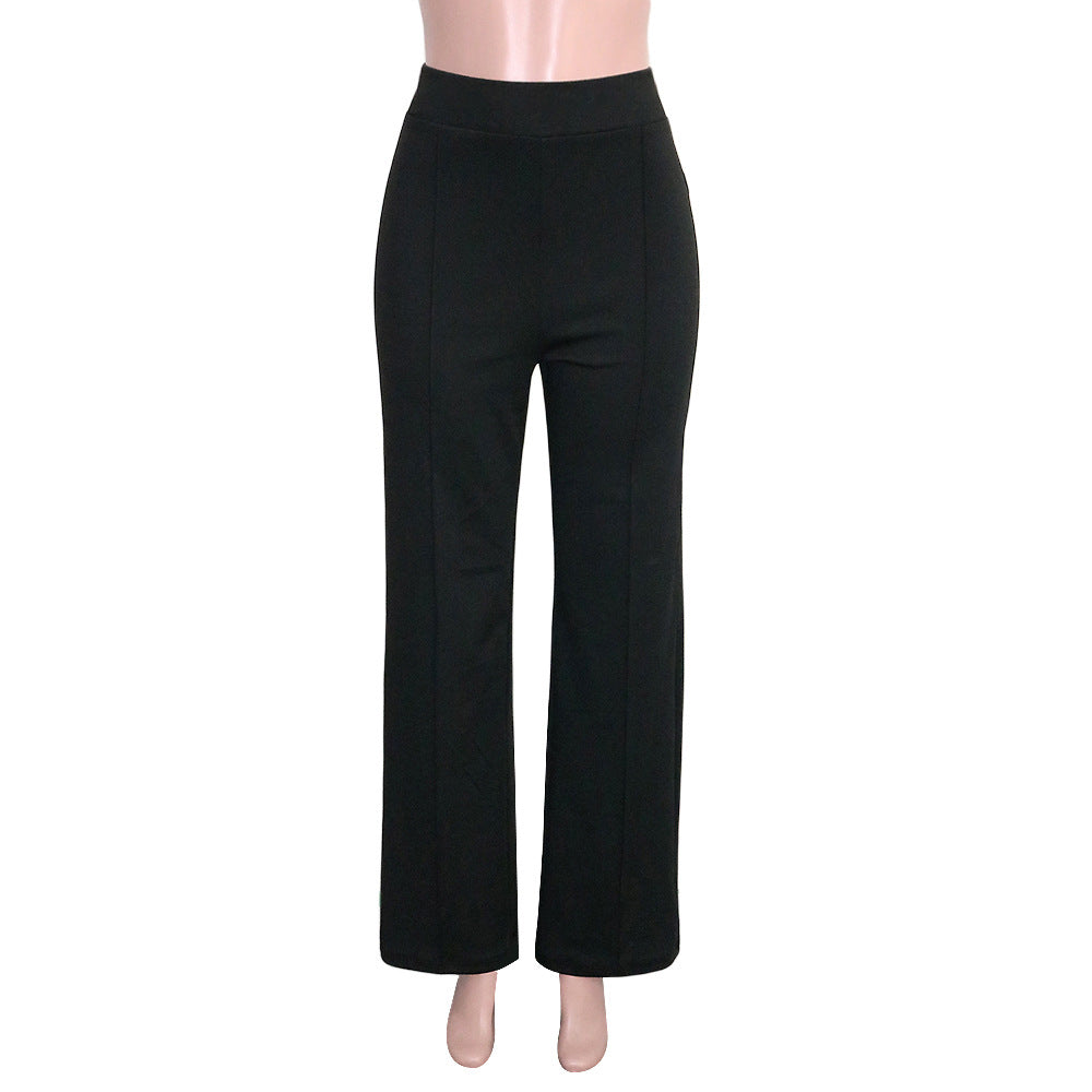 Retro Groove Bell-Bottoms - High-waisted Bell Bottoms