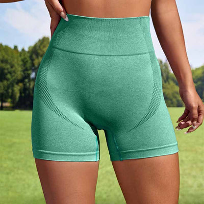 Sweat Luxe Shorts - Women's High Waist Elastic Solid Sport Seamless Shorts