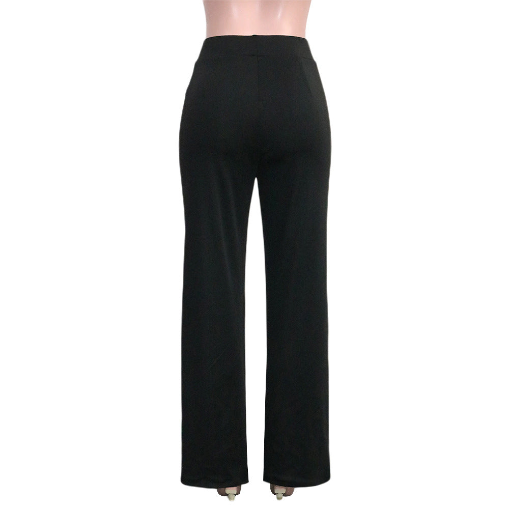 Retro Groove Bell-Bottoms - High-waisted Bell Bottoms