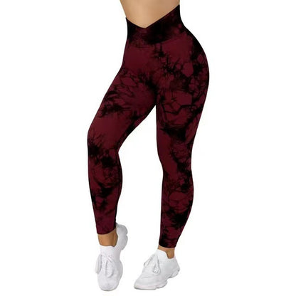 Sweat Luxe Leggings - Tie Dye Sport Fitness Running Gym Leggings