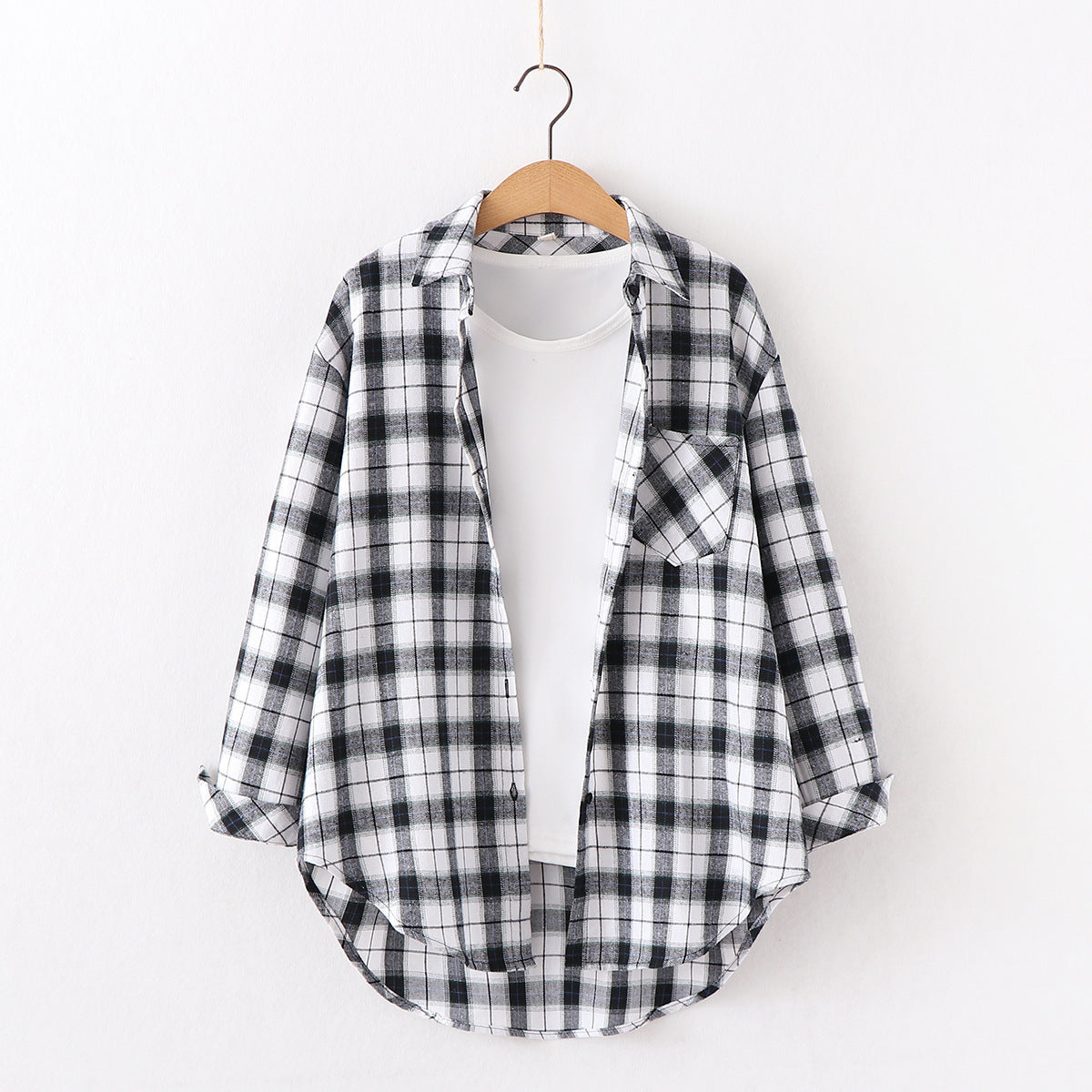 Plaid Loose Blouse