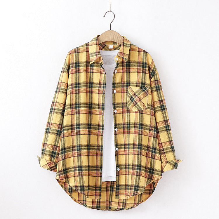 Plaid Loose Blouse