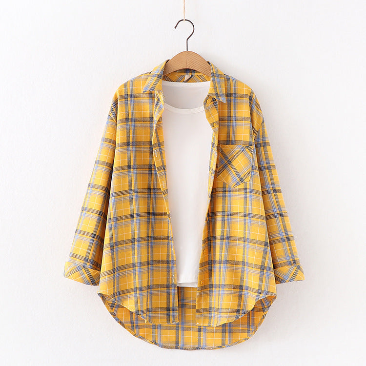 Plaid Loose Blouse