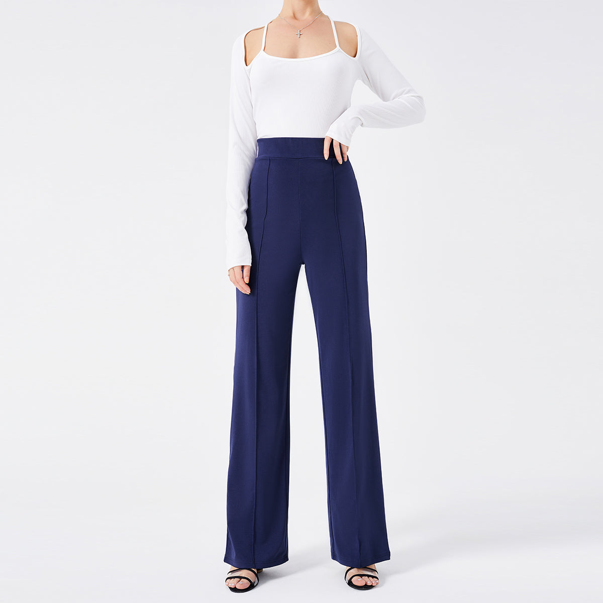 Retro Groove Bell-Bottoms - High-waisted Bell Bottoms