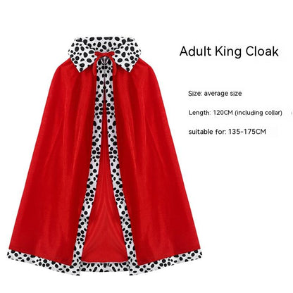 Halloween Cloak Children's King Prince Pro Game Party Performance Red Cape And Shawl