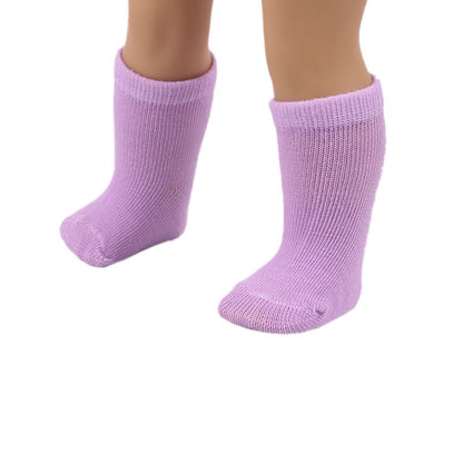 Stylish 18-Inch American Girl Doll Socks in 12 Vibrant Colors | Buy Now