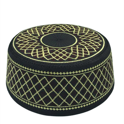 Muslim Hats Cotton Embroidery Islamic Men Prayer Arab Clothing Caps