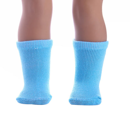 Stylish 18-Inch American Girl Doll Socks in 12 Vibrant Colors | Buy Now